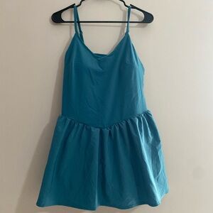 JoyLab Teal Athletic Dress w/ Built-In Shorts & Bra Size Large